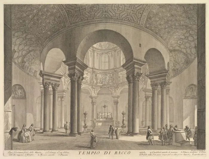 Framed Print : S. Constanza (erroneously callled Temple of Bacchus) (Veduta interna del Sepolcro di S Framed Print : S. Constanza (erroneously callled Temple of Bacchus) (Veduta interna del Sepolcro di S