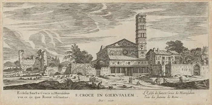 Framed Print : S. Croce in Gierusalem, 1640-1660. Creator: Israel Silvestre Framed Print : S. Croce in Gierusalem, 1640-1660. Creator: Israel Silvestre