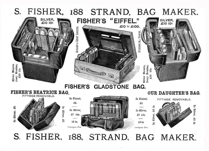 Framed Print : S Fisher, 188 Strand, Bag Maker, 1891 Framed Print : S Fisher, 188 Strand, Bag Maker, 1891