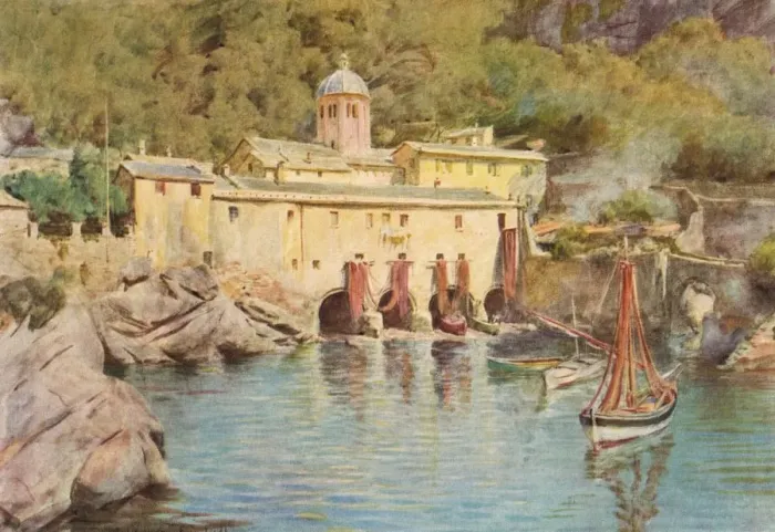 Framed Print : S. Fruttuoso, c1910, (1912). Artist: Walter Frederick Roofe Tyndale Framed Print : S. Fruttuoso, c1910, (1912). Artist: Walter Frederick Roofe Tyndale