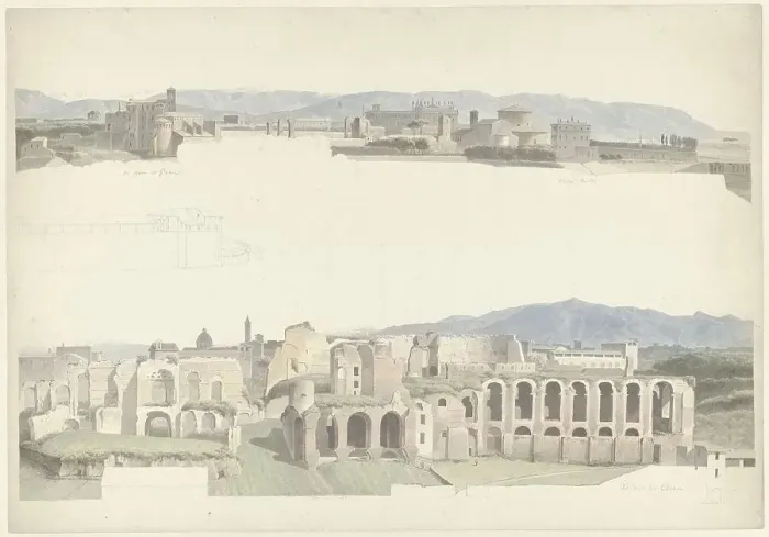 Framed Print : S. Giovanni E Paolo, The Villa Mattei and the Imperial Palaces, c.1809-c.1812. Creator: Josephus Augustus Knip Framed Print : S. Giovanni E Paolo, The Villa Mattei and the Imperial Palaces, c.1809-c.1812. Creator: Josephus Augustus Knip