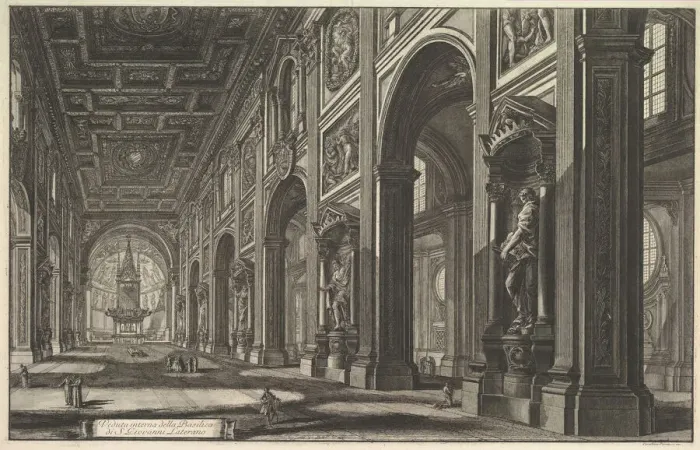 Framed Print : S. Giovanni in Laterano. Interior, ca. 1768. Creator: Giovanni Battista Piranesi Framed Print : S. Giovanni in Laterano. Interior, ca. 1768. Creator: Giovanni Battista Piranesi