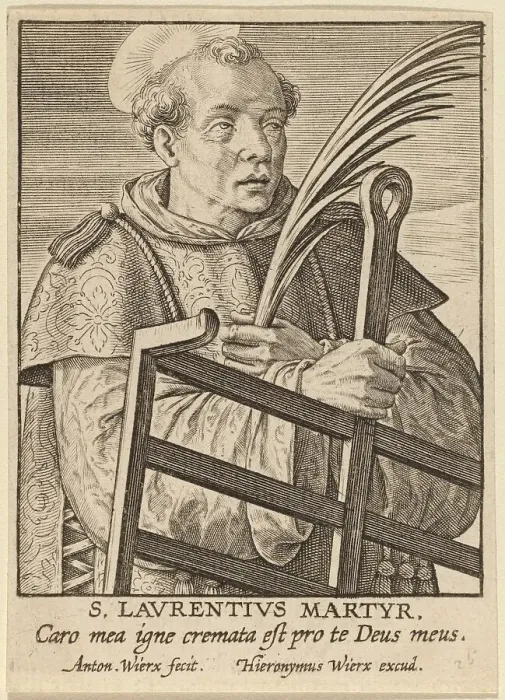 Framed Print : S. Laurentius Martyr. Creator: Antonius Wierix Framed Print : S. Laurentius Martyr. Creator: Antonius Wierix