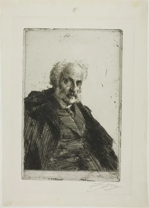 Framed Print : S. Loeb, 1897. Creator: Anders Leonard Zorn Framed Print : S. Loeb, 1897. Creator: Anders Leonard Zorn