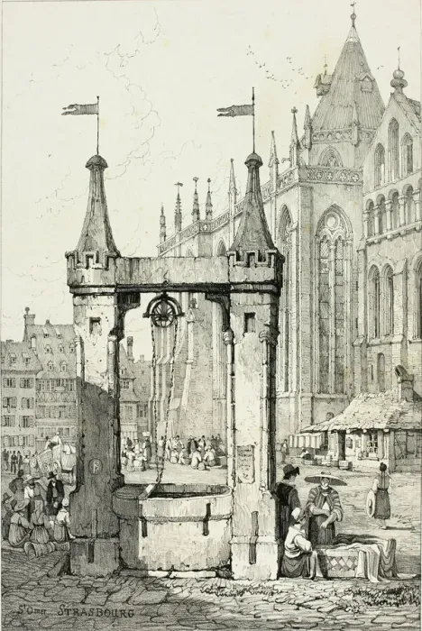 Framed Print : S Omer, Strasbourg, 1833. Creator: Samuel Prout Framed Print : S Omer, Strasbourg, 1833. Creator: Samuel Prout