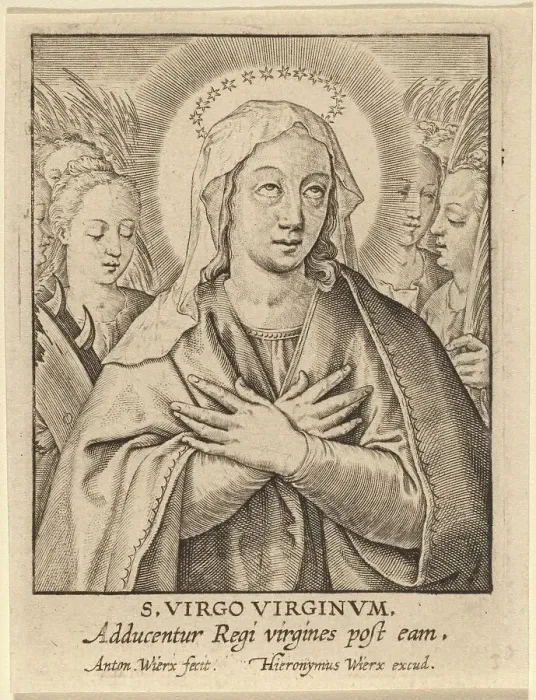 Framed Print : S. Virgo Virginum. Creator: Antonius Wierix Framed Print : S. Virgo Virginum. Creator: Antonius Wierix