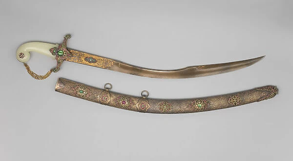 Saber (Kilic) with Scabbard, Turkey, late 19th century Blade inscribed 1099 Hejira