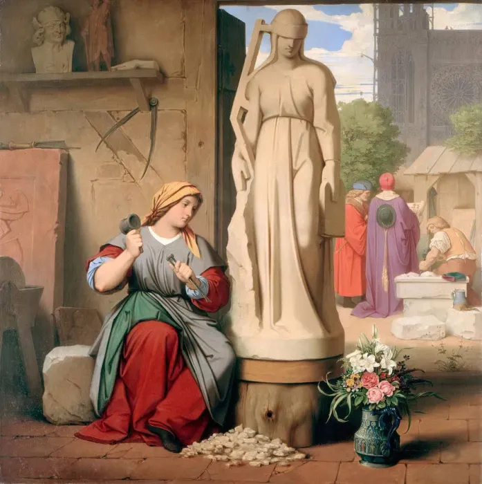Framed Print : Sabina von Steinbach, 1844. Creator: Schwind, Moritz Ludwig, von (1804-1871) Framed Print : Sabina von Steinbach, 1844. Creator: Schwind, Moritz Ludwig, von (1804-1871)