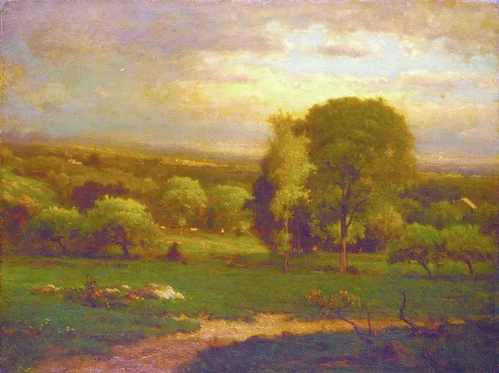 Framed Print : Saco Valley, about 1825-1894. Creator: George Inness Framed Print : Saco Valley, about 1825-1894. Creator: George Inness