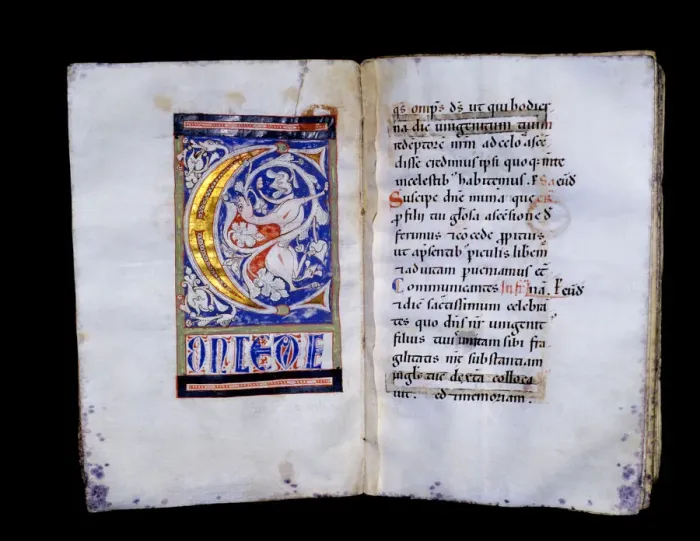 Framed Print : Sacramentary of San Juan de les Abadesas, manuscript on parchment made probably in Framed Print : Sacramentary of San Juan de les Abadesas, manuscript on parchment made probably in