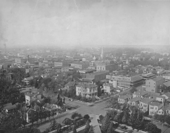 Framed Print : Sacramento, Cal. from the Dome of the Capitol, c1897. Creator: Unknown Framed Print : Sacramento, Cal. from the Dome of the Capitol, c1897. Creator: Unknown