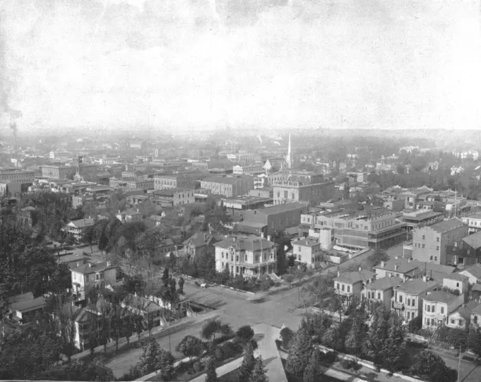 Framed Print : Sacramento, California, from the Dome of the Capitol, USA, c1900. Creator: Unknown Framed Print : Sacramento, California, from the Dome of the Capitol, USA, c1900. Creator: Unknown