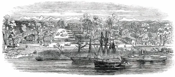 Framed Print : Sacramento - General View, 1850. Creator: Unknown Framed Print : Sacramento - General View, 1850. Creator: Unknown