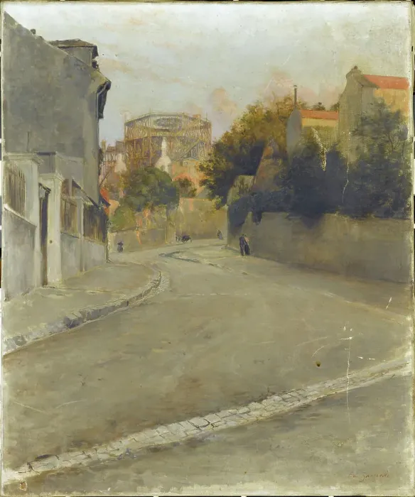 Framed Print : Sacre-Coeur under construction, seen from rue de L'Aubreuvoir Montmartre, around 1895. Creator: Edouard Zawiski Framed Print : Sacre-Coeur under construction, seen from rue de L'Aubreuvoir Montmartre, around 1895. Creator: Edouard Zawiski