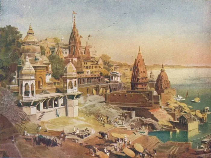 Framed Print : The Sacred City of the Hindus: Benares on the Ganges, 1908 Framed Print : The Sacred City of the Hindus: Benares on the Ganges, 1908