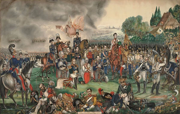 A Sacred Moment after the Battle of the Nations on October 18, 1813. Artist: Anonymous