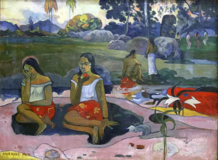 Framed Print : Sacred Spring: Sweet Dreams (Nave Nave Moe), 1894. Artist: Paul Gauguin Framed Print : Sacred Spring: Sweet Dreams (Nave Nave Moe), 1894. Artist: Paul Gauguin