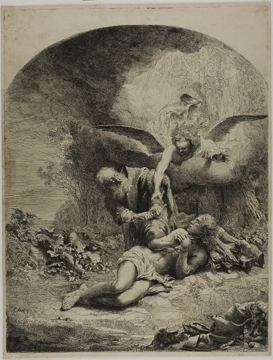 Framed Print : The Sacrifice of Abraham, 1642 / 51. Creator: Ferdinand Bol Framed Print : The Sacrifice of Abraham, 1642 / 51. Creator: Ferdinand Bol