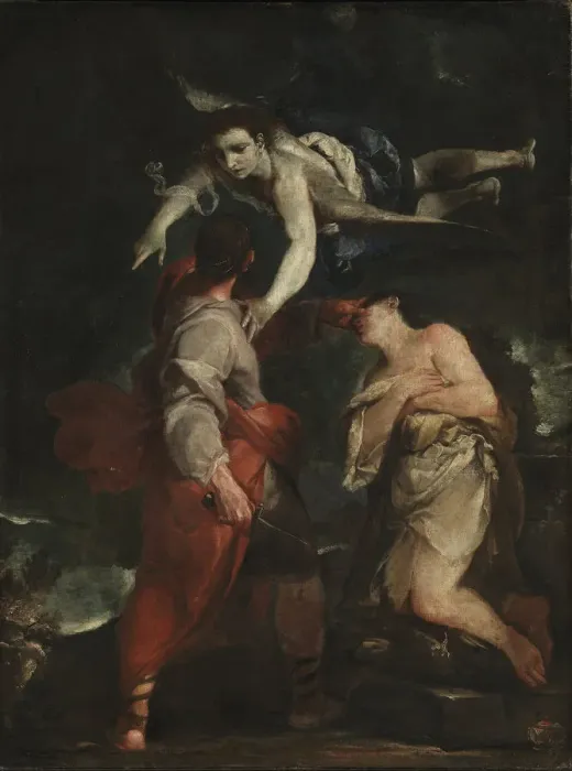 Framed Print : The Sacrifice of Abraham. Artist: Crespi, Giuseppe Maria (1665-1747) Framed Print : The Sacrifice of Abraham. Artist: Crespi, Giuseppe Maria (1665-1747)
