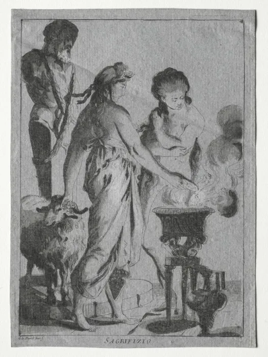 Framed Print : Sacrifice, c. 1775-1776. Creator: Giovanni David (Italian, 1743-1790) Framed Print : Sacrifice, c. 1775-1776. Creator: Giovanni David (Italian, 1743-1790)