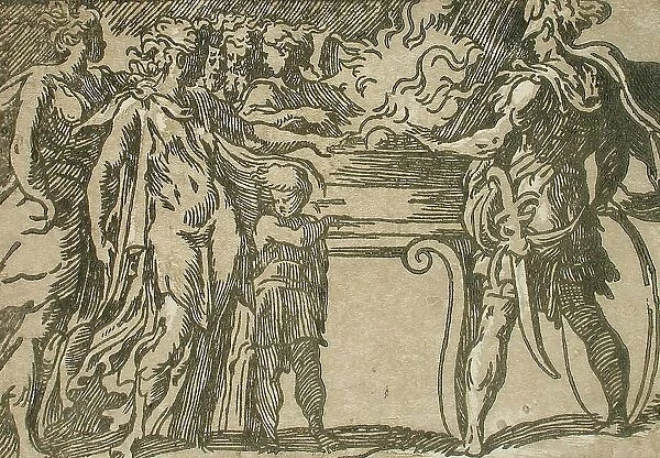 The Sacrifice, c1530s / 1540s. Creators: Antonio da Trento, Parmigianino, Niccolo Vicentino, Andrea Andreani