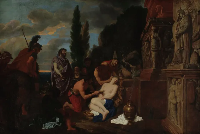 Framed Print : The Sacrifice of Iphigenia, 1660s-1670s. Creator: Lairesse, Gerard, de (1640-1711) Framed Print : The Sacrifice of Iphigenia, 1660s-1670s. Creator: Lairesse, Gerard, de (1640-1711)