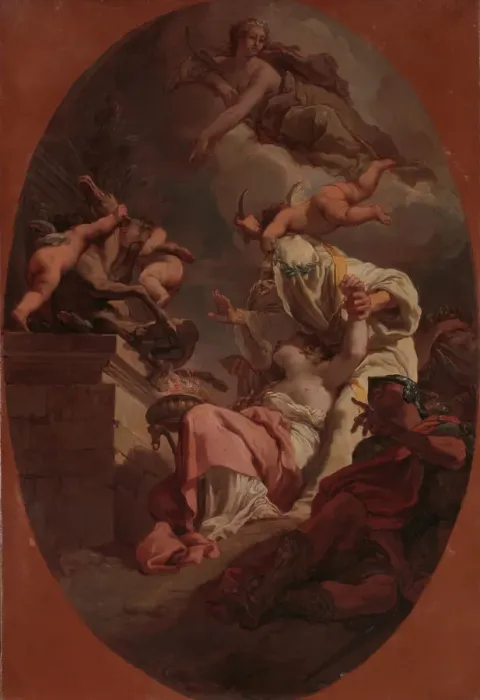 Framed Print : The Sacrifice of Iphigenia, 1789. Creator: Gaetano Gandolfi Framed Print : The Sacrifice of Iphigenia, 1789. Creator: Gaetano Gandolfi