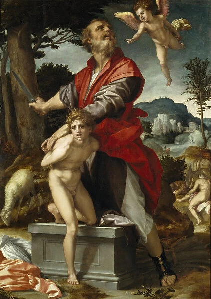 The Sacrifice of Isaac. Artist: Andrea del Sarto (1486-1531)