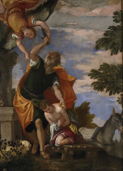 Framed Print : The Sacrifice of Isaac. Artist: Veronese, Paolo (1528-1588) Framed Print : The Sacrifice of Isaac. Artist: Veronese, Paolo (1528-1588)