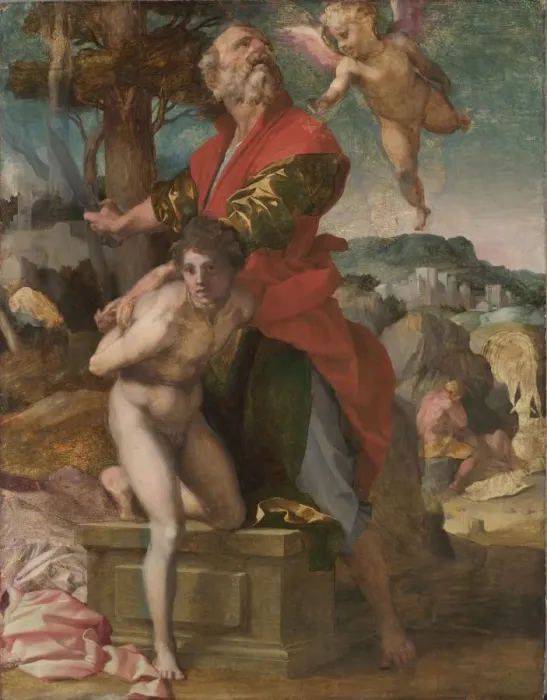 Framed Print : The Sacrifice of Isaac, c. 1527. Creator: Andrea del Sarto (Italian, 1486-1530) Framed Print : The Sacrifice of Isaac, c. 1527. Creator: Andrea del Sarto (Italian, 1486-1530)