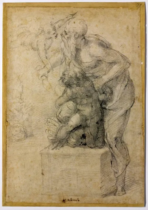 Framed Print : The Sacrifice of Isaac, c. 1535. Artist: Buonarroti, Michelangelo (1475-1564) Framed Print : The Sacrifice of Isaac, c. 1535. Artist: Buonarroti, Michelangelo (1475-1564)