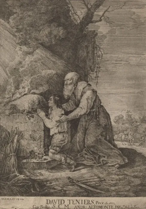 Framed Print : Sacrifice of Isaac. Creator: Andreas Altomonte Framed Print : Sacrifice of Isaac. Creator: Andreas Altomonte
