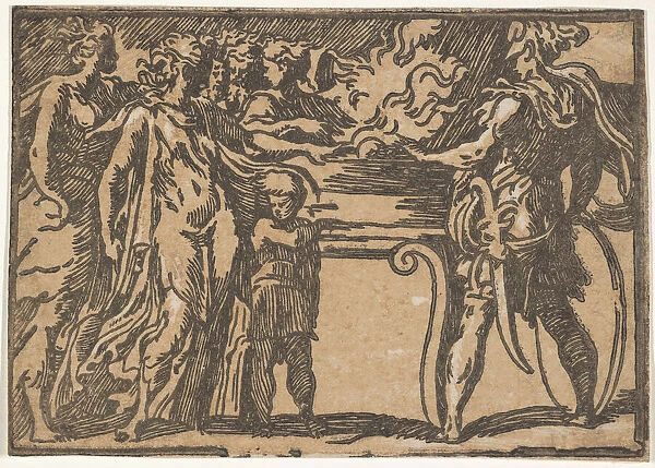 The Sacrifice or Mucius Scaevola, after Parmigianino, 16th century. Creator: Unknown