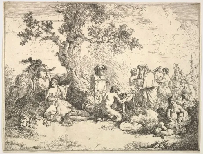 Framed Print : Sacrifice to Pan, 1762-63. Creator: Jean Jacques Lagrenee Framed Print : Sacrifice to Pan, 1762-63. Creator: Jean Jacques Lagrenee