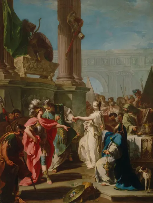 Framed Print : The Sacrifice of Polyxena, 1734. Artist: Pittoni, Giovan Battista (1687-1767) Framed Print : The Sacrifice of Polyxena, 1734. Artist: Pittoni, Giovan Battista (1687-1767)