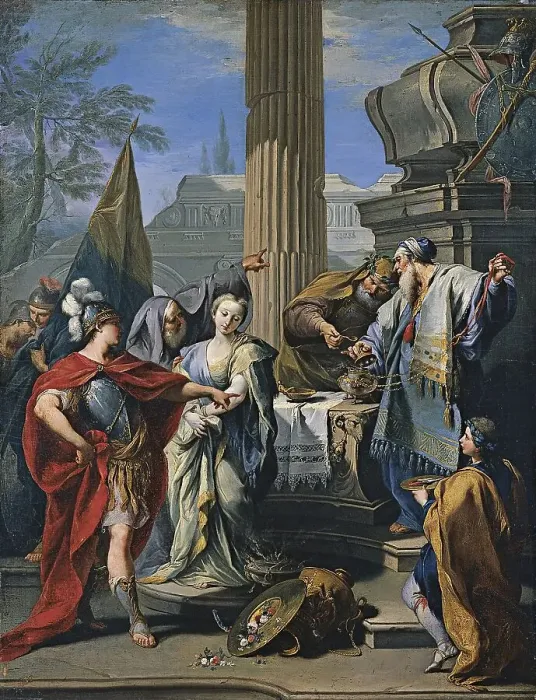 Framed Print : The Sacrifice of Polyxena, unknown date, (c1730s). Creator: Workshop of Giovanni Battista Pittoni Framed Print : The Sacrifice of Polyxena, unknown date, (c1730s). Creator: Workshop of Giovanni Battista Pittoni