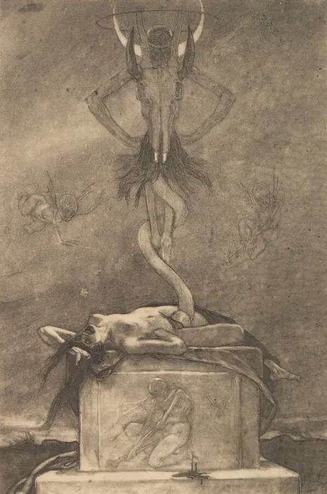 Framed Print : The Sacrifice, from The Satanic Ones, ca. 1882. ca. 1882 Framed Print : The Sacrifice, from The Satanic Ones, ca. 1882. ca. 1882
