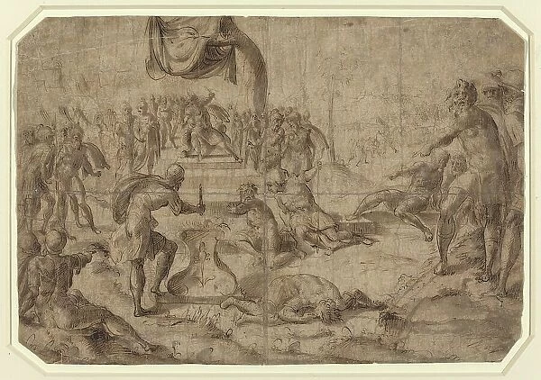 Sacrifice Scene (Gaius Mucius Scaevola?), late 16th century. Creator: Unknown