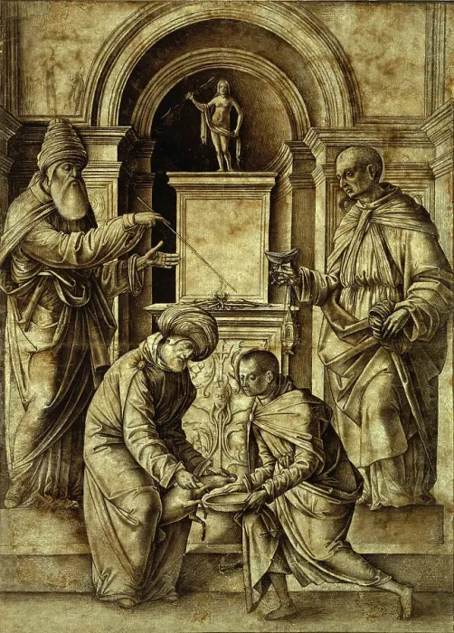 Framed Print : Sacrificial Scene, 1489 / 90. Creator: Gian Francesco de Maineri Framed Print : Sacrificial Scene, 1489 / 90. Creator: Gian Francesco de Maineri