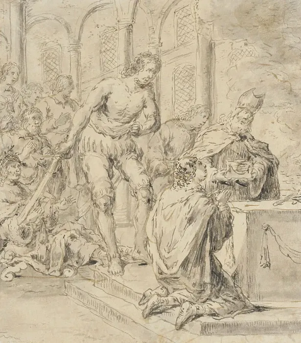 Framed Print : Sacrificial Scene, between 1596 and 1674. Creator: Leonard Bramer Framed Print : Sacrificial Scene, between 1596 and 1674. Creator: Leonard Bramer