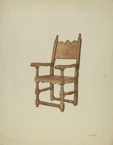 Sacristy chair, 1935  /  1942. Creator: Vera Van Voris