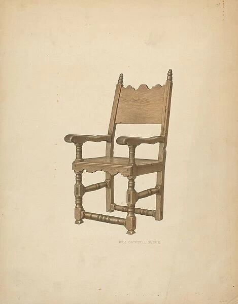 Sacristy Chair, c. 1939. Creator: Rose Campbell-Gerke