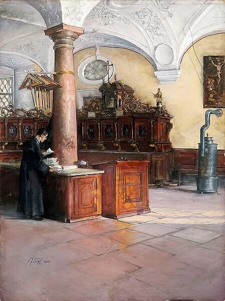 The sacristy of the university church in Vienna, 1901. Creator: Alfred Edler von Pflugl
