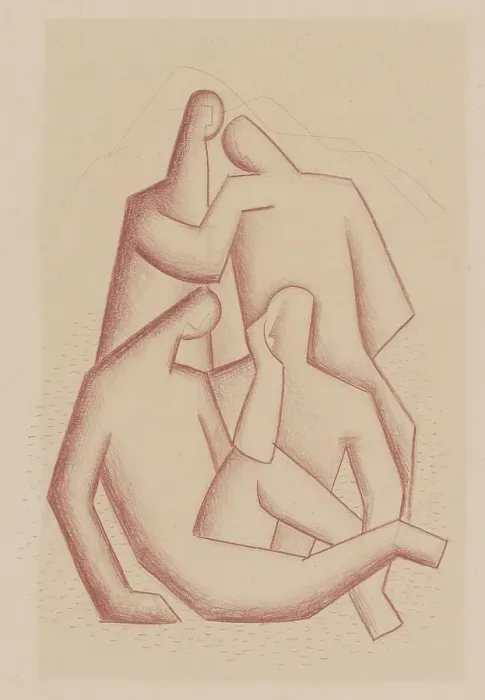 Framed Print : Sad Bandits, 1935-1936. Creator: Mikulas Galanda Framed Print : Sad Bandits, 1935-1936. Creator: Mikulas Galanda