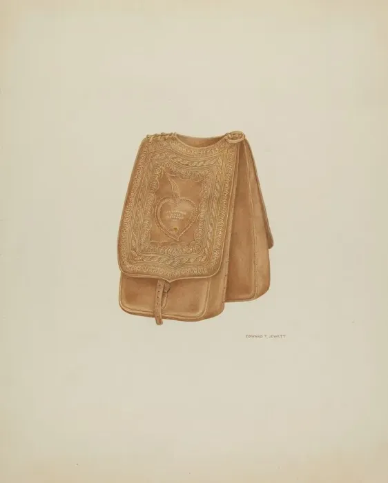 Framed Print : Saddle Bags, c. 1938. Creator: Edward Jewett Framed Print : Saddle Bags, c. 1938. Creator: Edward Jewett