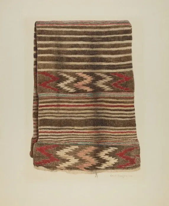 Framed Print : Saddle Blanket, c. 1930. Creator: Ethel Dougan Framed Print : Saddle Blanket, c. 1930. Creator: Ethel Dougan