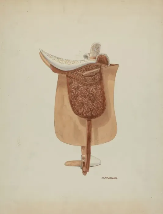 Framed Print : Side Saddle, c. 1938. Creator: Randolph F Miller Framed Print : Side Saddle, c. 1938. Creator: Randolph F Miller