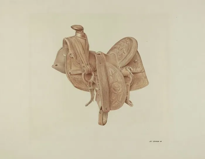 Framed Print : Saddle, c. 1939. Creator: Joe Brennan Framed Print : Saddle, c. 1939. Creator: Joe Brennan