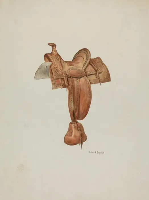 Framed Print : Saddle, c. 1940. Creator: Arthur P. Reynolds Framed Print : Saddle, c. 1940. Creator: Arthur P. Reynolds