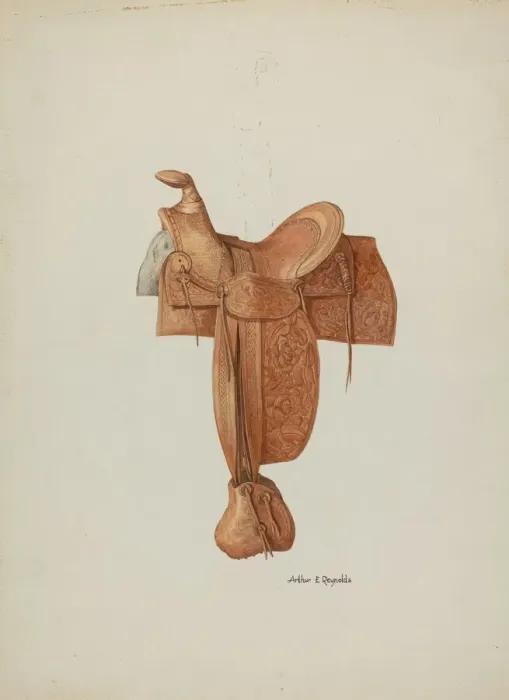 Framed Print : Saddle, c. 1940. Creator: Arthur P. Reynolds Framed Print : Saddle, c. 1940. Creator: Arthur P. Reynolds